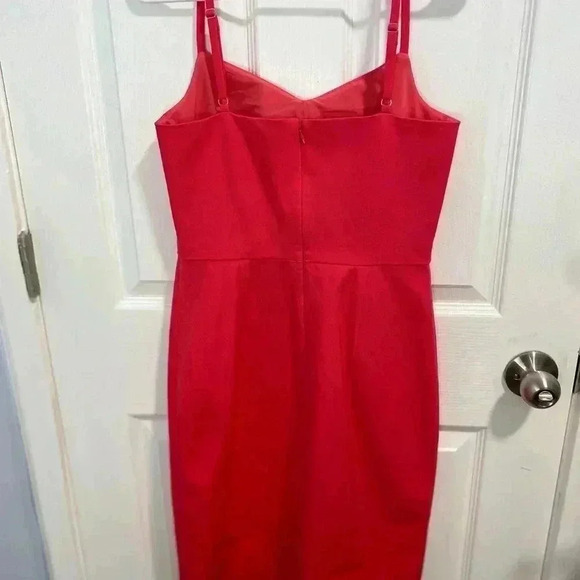 Banana Republic Womens Bodycon Sheath Dress Sz 4 Pink Barbie Cocktail Party Work - Picture 7 of 7
